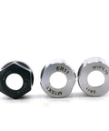 Top Shelf ER11 Clamping Nut With M13x0.75 M14x0.75 M15x0.75 Threads displayed in various angles for precision lathe tooling.