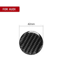 Carbon Fiber Interior Central Control Multimedia Knob Cover Trim For Audi A3 A4 2014 2019 42mm diameter