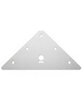 Beefy Stainless Steel Heavy Duty Corner Brace Triangular L Bracket for Furniture Reinforcement and Shelf Support with mounting screws