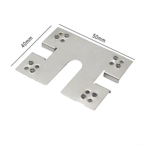 Heavy Duty Stainless Steel Solar Panel Grounding Clips And Washer Spacers For PV Roof Mounts, 50mm by 40mm grounding plate.