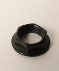 Black metal Arbor Nut 089025005076 for R4513 R4514 R4518 R4518T table saws exact fit replacement, shown on white background.
