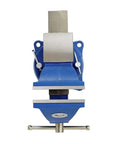 Top view of Heavy Duty 6 Inch Bench Vise With Swivel Base For Precise Metalwork And DIY Projects Durable Cast Iron Construction