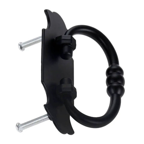 Two Pack Antique Black Cabinet Handle Pulls With Screws Easy Install For Doors Drawers Cabinets Wardrobes And Vintage Furniture Decor