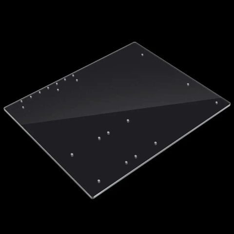 Transparent Acrylic ATX PC Case And Open Frame Test Bench Stand with 4mm thick panels showcasing layout for DIY builds.