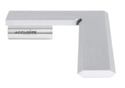 Pro Grade Bevel Edge Machinists Square With 6 Inch Blade And 4 Inch Beam, Grade 0 DIN 875, Hardened Rockwell 55 Steel For Ultra Tight Inside And Outside Angles And Dead Accurate Right Angles