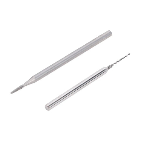 Premium Tungsten Steel Screw Extractor Kit For Knocking Out Stripped Broken Phone Screws 1.3Mm Drill Bit Tool with two metallic tools.
