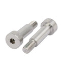 Heavy Duty 304 Stainless Steel Hex Socket Shoulder Bolt Set Of 5 With 10mm Shoulder Diameter And 25mm Shoulder Length, M8 Thread
