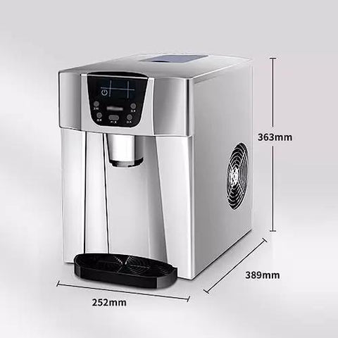 Countertop Ice Maker With 26 Lb Daily Output And 2 Liter Water Dispenser Churning Out Fresh Ice Straight Up In Glossy Silver