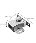 15 Piece Stainless Steel Cabinet Door Latches With Double Ball Catch And Robust Spring Latch Heavy Duty Silver Roller Catch dimensions
