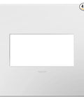 Glossy White 2 Gang Wall Plate 4 Pack With Snap On Mounting Frame No Visible Screws Lightweight Easy Install For Switches And Outlets