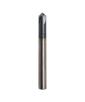 Five Pack One Quarter Inch Solid Carbide End Mills With AlTiN Coating, Four Flute Chamfer End Mills For Steel, visible size and tip