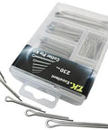 304 Stainless Steel Cotter Pins Set 230 Pcs Assortment Kit Quick Install Retaining Pins And Hairpins Clips in plastic box