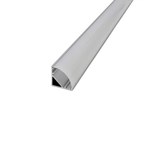 6-Pack 1ft Aluminum LED Channel System With V Shape Diffuser Cover End Caps And Mounting Clips For Indoor LED Strips 16x16mm Profile