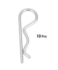 Galvanized Iron Cotter Pins Set of 10 B Type Zinc Plated Retaining Pins Spring Clips Hair Pin for Automotive Machinery
