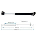 10 Inch Gas Struts 20N Lift Supports For Cabinets Toy Boxes And More Soft Open Lid Gas Springs Two Pack Black Durable Hardware For Shelves Tool Boxes And Car Trunks, showing design and dimensions.