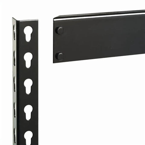 Straight Up Heavy Duty Riveted Metal Shelving Four Shelf Storage Rack Set In Matte Black Steel Garage Organization Unit Built Like A Tank For Any Real Workshop Project