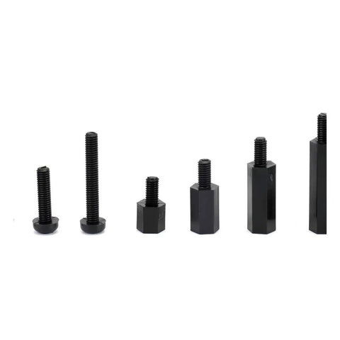 380 Piece M3 Nylon PCB Mounting Hardware Kit Featuring Hex Spacers Standoffs Nuts And Screws For Serious Electronics Assembly: assorted hex standoffs and screws.