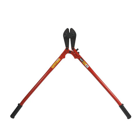 36 Inch Bolt Cutter With Steel Handles, Beefy Vinyl Grips, Flat Grip Ends for 90 Degree Cuts, Center-Cut Jaws for Soft to Hard Metals