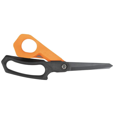 Titanium-Coated Professional Scissors For Heavy-Duty Cutting, Stainless Steel Shears For Sheet Metal, Leather And Other Tough Materials, 10-Inch Beefy Grips With Adjustable Pivot Screw