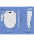 Ultimate Smart Toilet Seat Cover Featuring Fully Automatic Washing And Warm Air Dryer For Straight Up Spotless Hygiene dimensions and remote.