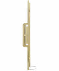 Side view of Double Sided Barn Door Handle Set For Interior And Exterior Doors, Solid Aluminum Pull Push Bar in bronze.