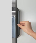 Hand opening wardrobe with Matte Black 24 Inch Edge Finger Pull Handles 2 Pack Aluminum Alloy Concealed Cabinet Door Pulls for Wardrobe Drawers