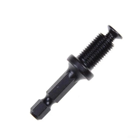 Pro Grade Hex Shank Drill Chuck Adapter Set With Patented Locking Function And Thrust Bearing For Secure Tool Holding And Prevents Loosening During Drilling, Steel Construction, 2 Pack black steel hex shank chuck adapter
