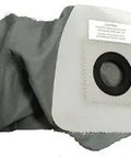 Reusable Cloth Shakeout Bag For Mighty Mite Style MM Vacuum Canisters, shown flat with durable fabric and sealing surface.