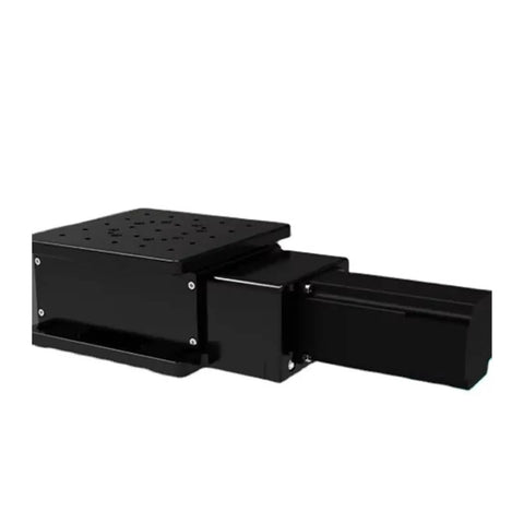 Motorized Rotary Positioning Stage With Vertical Translation Lab Jack And Wedge Stage For Pro Grade Precision Micropositioning CKD EV405 20 Travel Range 20mm Optical Rotary Platform High Precision Worm Gear Drive, side view