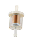 Close-up of Three Pack 40 Micron Inline Fuel Filter For Briggs Stratton Lawn Mower Engines 12 HP To 35 HP Replace 49019 7001