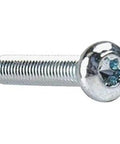 Heavy Duty Number 10-32 By 3-4 Inch Pan Head Torx T25 Machine Screws Zinc Plated Carbon Steel Fasteners close-up of single screw