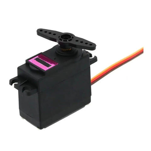 Dead Nuts Tight Heavy Duty Digital Metal Gear Servo built mean, with a black casing and pre-wired connector, ideal for hobby projects.