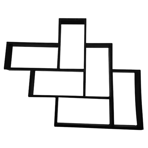 Rectangular Concrete Stepping Stone Mold For DIY Garden Pathway Reusable Plastic Paving Mold For Easy Outdoor Landscaping Walkways And Patio Projects Ultimate DIY Friendly Stone Maker For Fast Concrete Stepping Stone Creation, black plastic