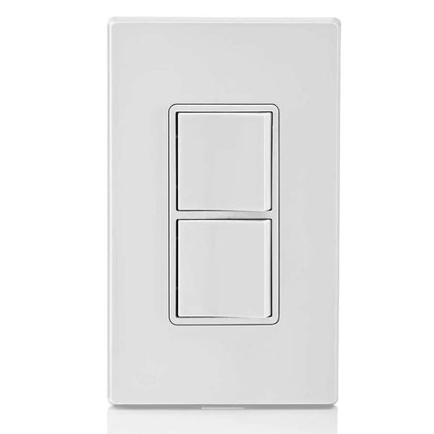 Decora Single Pole AC Combination Switch 15 Amp 120/277 Volt Commercial Grade Grounding 5634-W White No Fuss Wallbox Control