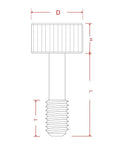 Heavy Duty M4x25mm Captive Screws With Hex Socket Cap Head Stainless Steel detailed drawing with dimensions.