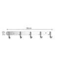 Total Game Changer Wall Mount Coat Rack Flip Down Swivel Hooks Sculptural Polypropylene Art For Bathroom Kitchen durable 36cm coat rack with five hooks.