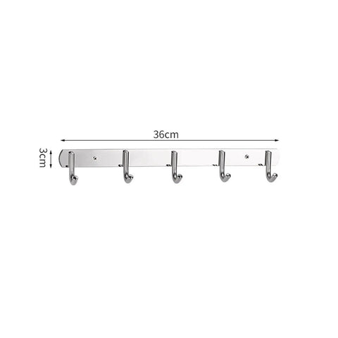 Total Game Changer Wall Mount Coat Rack Flip Down Swivel Hooks Sculptural Polypropylene Art For Bathroom Kitchen durable 36cm coat rack with five hooks.