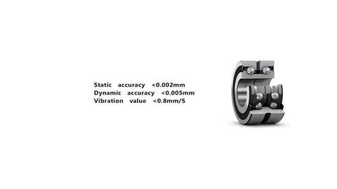 Close-up on technical specifications of Water Cooled Tool Changing Spindle For CNC Machines BT40/BT30 with precision figures