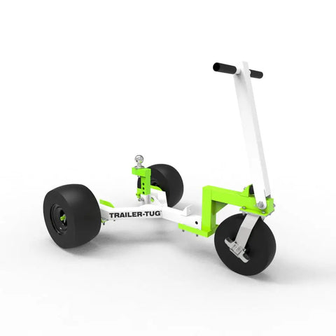 Monster Tug Off-Road Trailer Dolly, heavy metal frame, adjustable ball mount, manual mover suitable for boats and trailers.