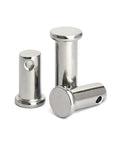 Flat Head Clevis Dowel Pin Kit In 304 Stainless Steel M8 Size For Through Hole Applications Built To Last With 16mm To 90mm Lengths To Fit Different Workpiece Thicknesses, three M8 stainless clevis dowel pins shown
