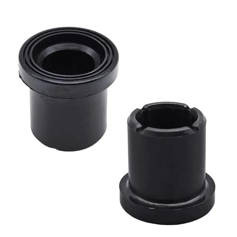Heavy Duty Upper Lower Control Bushing Kit That Slaps Straight Onto Your John Deere Rig Pack Of Twelve, black poly bushings displayed.