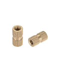 Close-up of Brass Knurled Threaded Insert Nuts For M3 Hardware 10mm By 5mm 30 Pack Ultrasonic Or Heat Install No Counterbore Needed Strong Grip