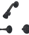 Oil Rubbed Bronze Shower Faucet For Wall Mount With Solid Brass Construction And Duraseal Washerless Cartridge No Fuss Install Features