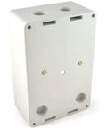 Front view of the indoor enclosure for DIY Friendly Energy Meter And Indoor Enclosure Kit Bundle with mounting holes.