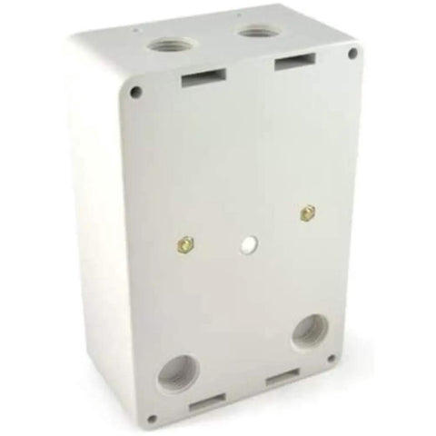 Front view of the indoor enclosure for DIY Friendly Energy Meter And Indoor Enclosure Kit Bundle with mounting holes.