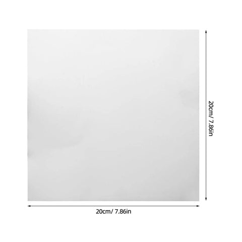 Six Pack Flat Aluminum Sheets 7.87 x 7.87 Inch Thin Flexible Metal for DIY Craft Projects with smooth reflective surface