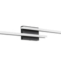 Modern LED Vanity Light 30 Inch Black Bathroom Fixture Dimmable Wall Mount White Light 6000K Aluminum Frame With Frosted Acrylic Shade Matte Black Finish Easy Install For Fresh Dope Vanity Update