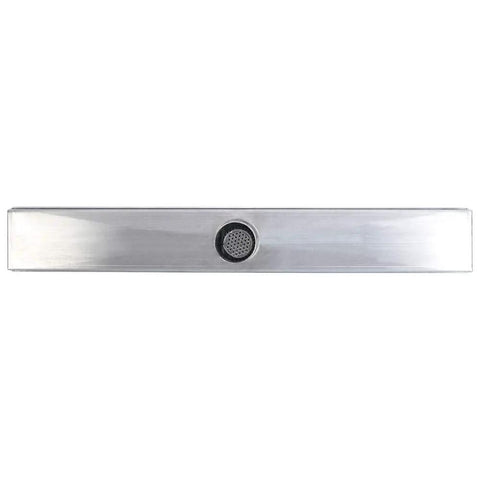 No Fuss 48 Inch Linear Shower Drain Grate With A Clean Square Hole Grid built tough using 316 Marine Grade Stainless Steel top view.