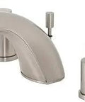 NuvoFusion Widespread Bathroom Faucet Brushed Nickel With Solid Brass Construction Duraseal Washerless Cartridge Deck Mount