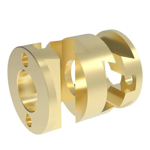 Dope 16mm T8 Oldham Coupling Fits Z-Axis 3D Printer And CNC Hot Bed Vibrations, Flexible Shaft For Smooth Transmission, Super Easy Install, Tight Fit DIY Gear gold metal